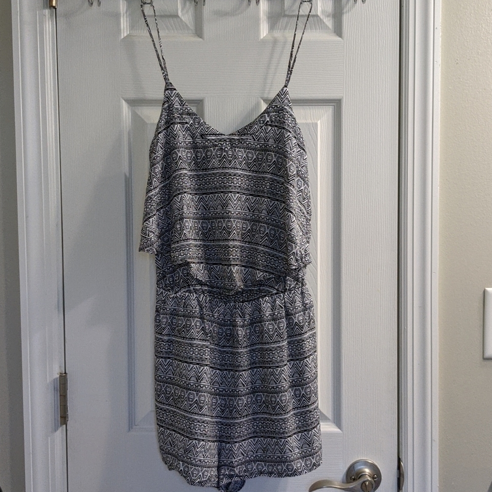 Ocean Club Geometric Print Romper